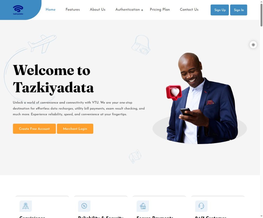 Tazkiyadata Website Screenshot